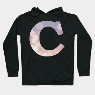 The Letter C Purple Lights Design Hoodie